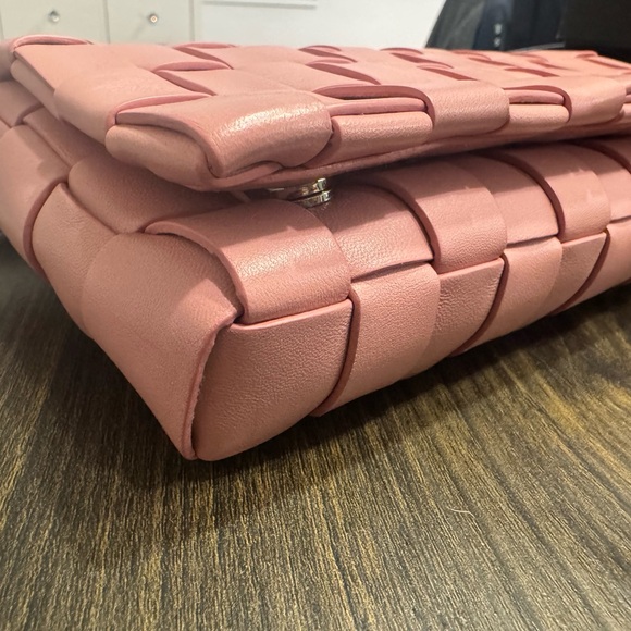 Miu Miu Pink Woven Leather Clutch - Picture 2 of 13